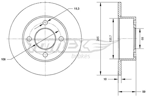 Brzdový kotúč TOMEX Brakes
